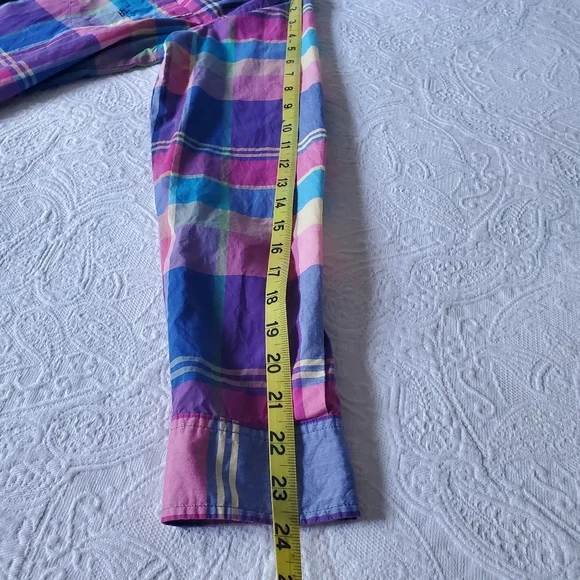 Lauren by Ralph Lauren Purple & Pink Plaid Shirt - EUC - Picture 7 of 9